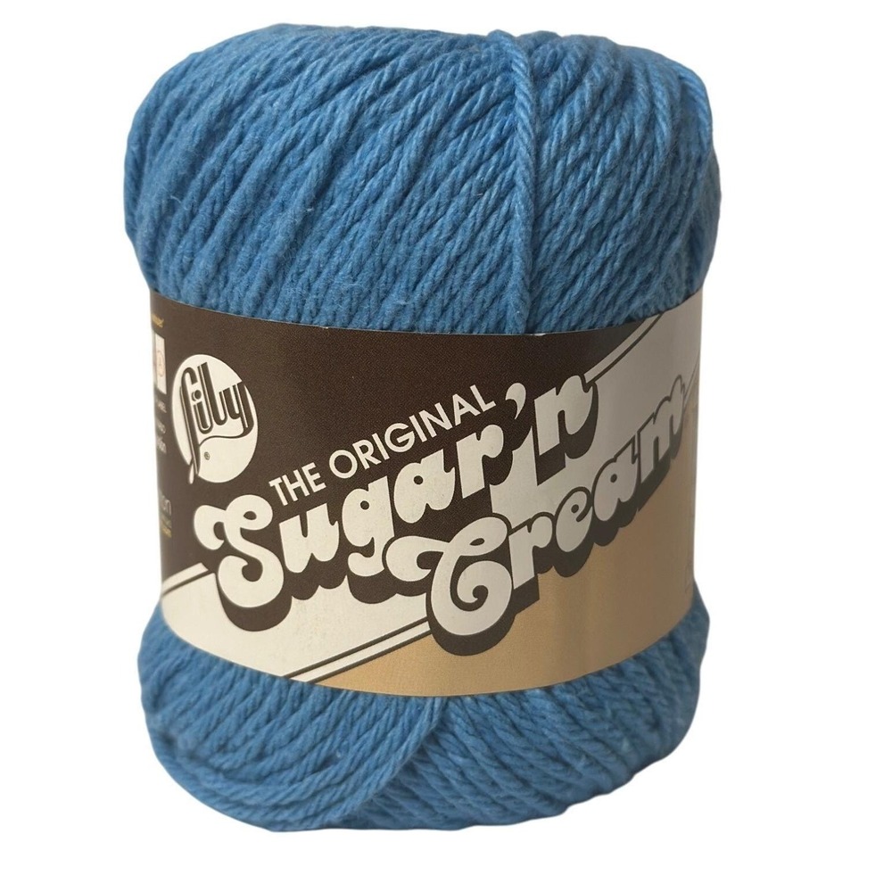 NEW Lily Sugar'n Cream "Delft Blue" Cotton Yarn Skein – Knitting & Crochet Solid